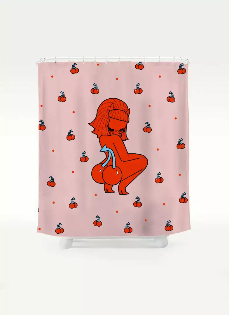 Valfré New Lucy Cherry Bottom Shower Curtain 3 Valfré New Lucy Cherry Bottom Shower Curtain