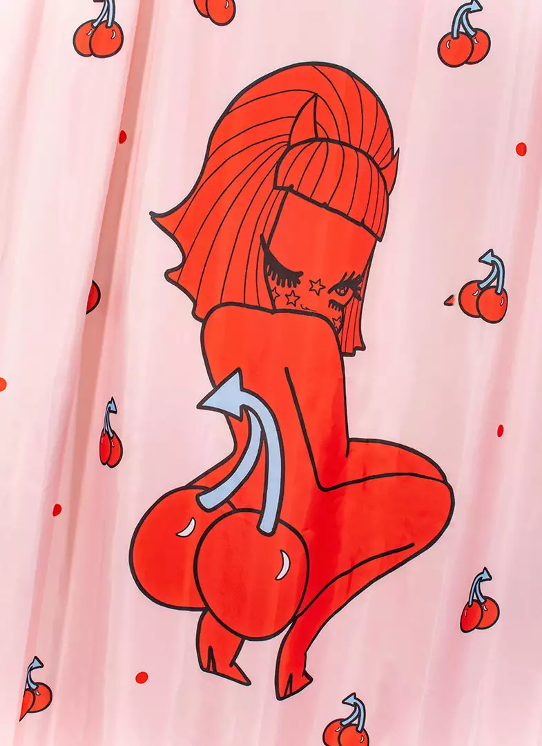 Valfré New Lucy Cherry Bottom Shower Curtain 4 Valfré New Lucy Cherry Bottom Shower Curtain