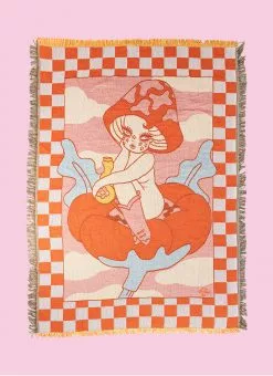 Valfré Poppy Woven Blanket New