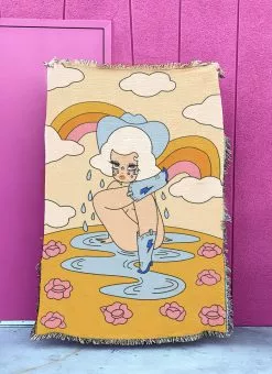 Valfré Back In Stock Baby Blues Woven Blanket