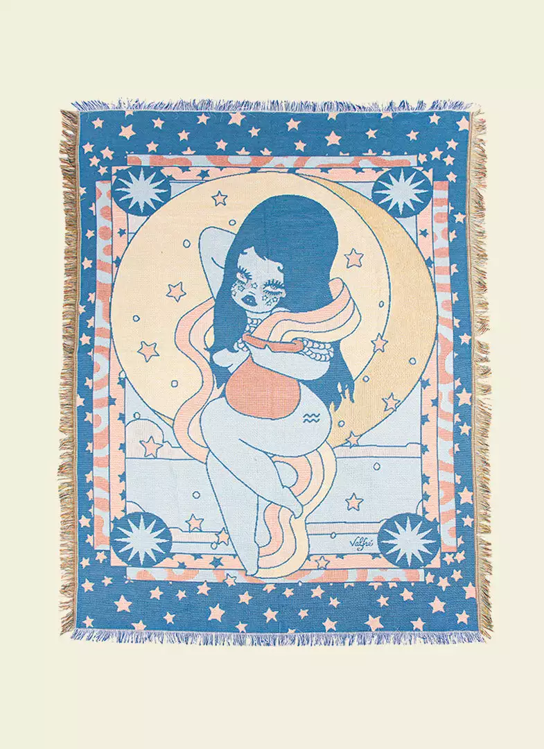 Valfré Celestial Aquarius Woven Blanket 3 Valfré Celestial Aquarius Woven Blanket